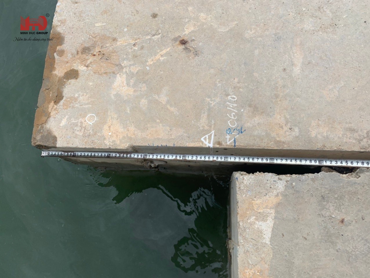 Anh chuyển vị lớn đo tại đính kè 