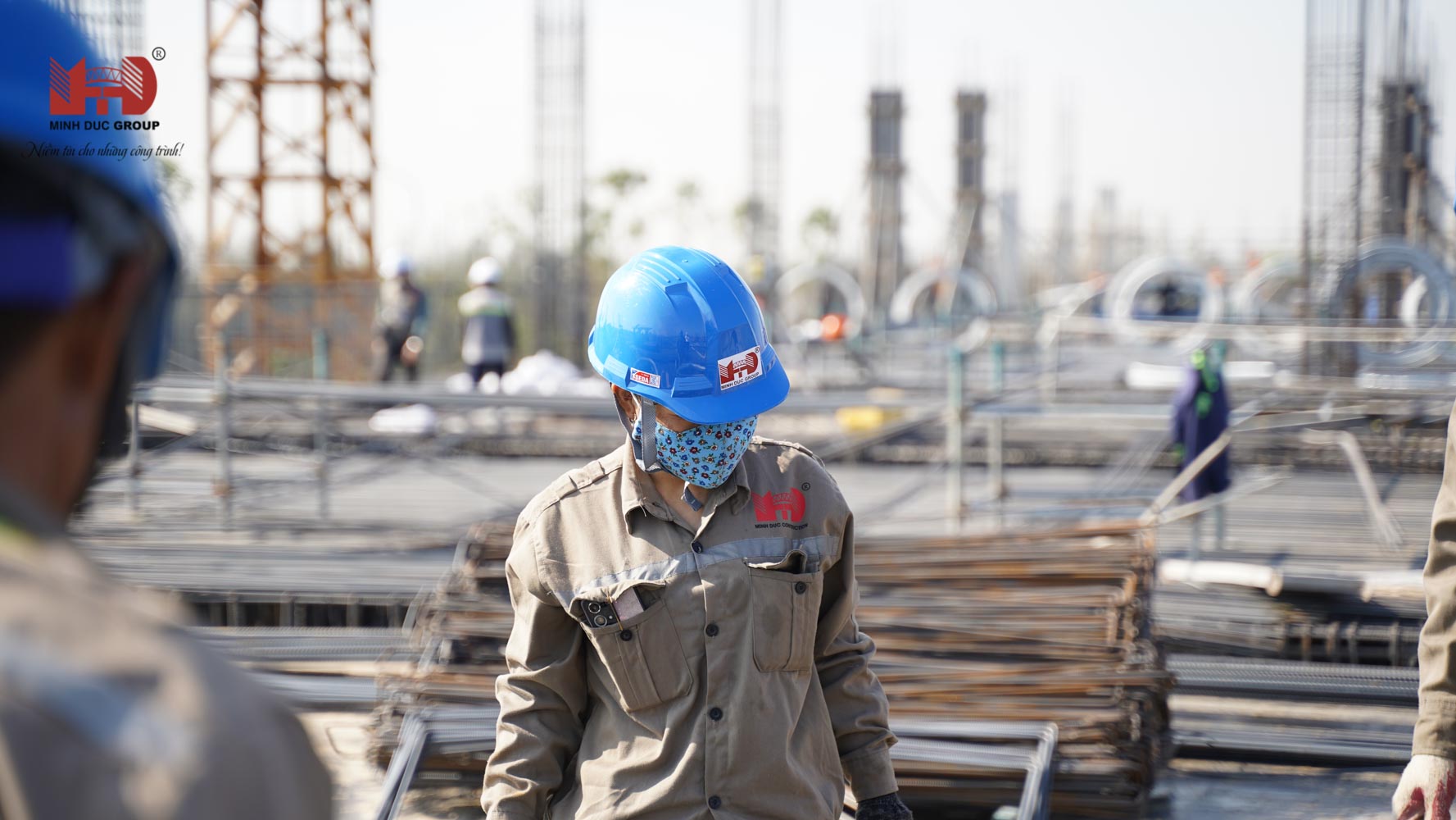 Thi công sàn dự ứng lực tại Khu công nghiệp Bắc Tiền Phong Quảng Ninh