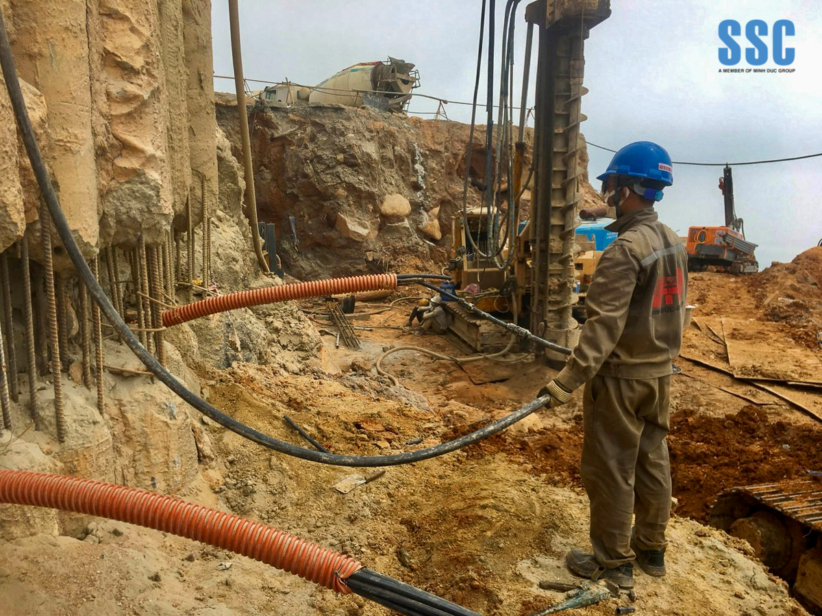 Xác định chiều dài hố khoan neo vĩnh cửu