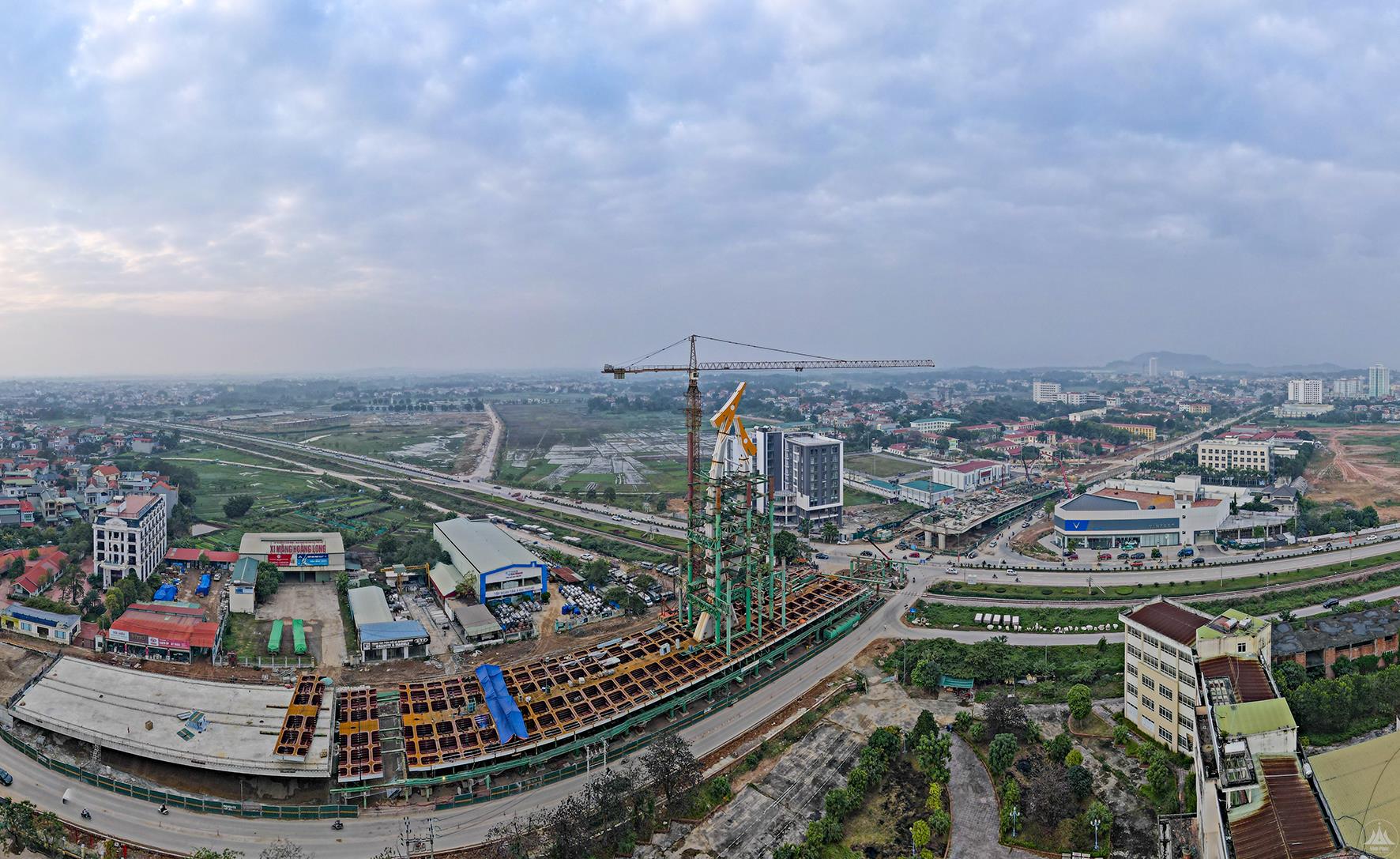 Hình ảnh Đường Sắt Nguyễn Tất Thành từ trên cao nhìn xuống