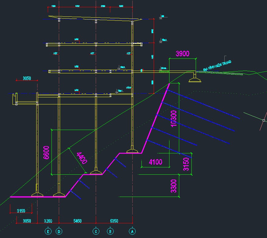 Móng nông, kết hợp gia cố mái dốc