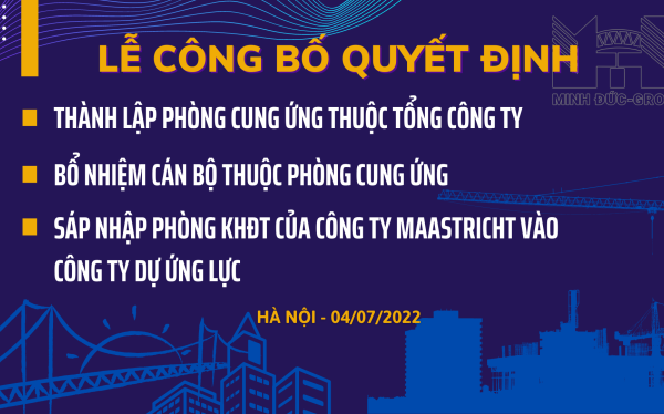 lễ công bố các quyết định của Minh đức Group